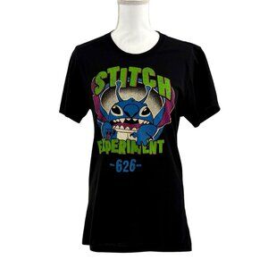 Vintage Style Disney Lilo & Stitch Experiment 626 Graphic T-Shirt Black Size M